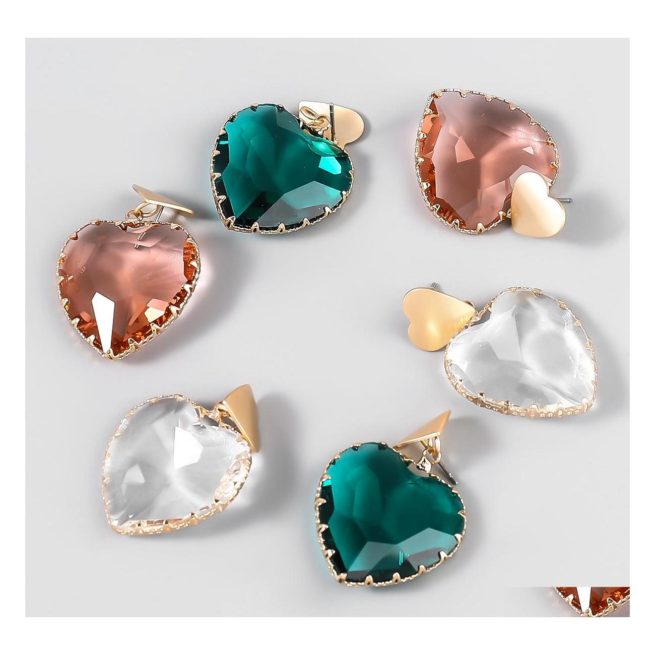 

Dangle Chandelier Fashion Jewelry Resin Heart Earrings Sweet Stud Drop Delivery Dhxyl