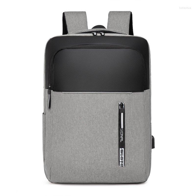 

Backpack 2023 Oxford Waterproof Men's Bussiness Laptop Backpacks USB Charging Bag For Male Large Capacity Travel Bags, Black