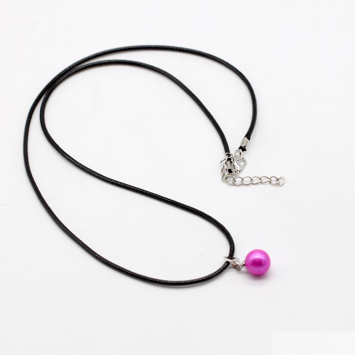 

Pendant Necklaces Freshwater Ctured Edison Pearl Necklace 22 Inches Black Leather Rope Chain 911Mm Size Womens Gift Love Wish Drop D Dhaim