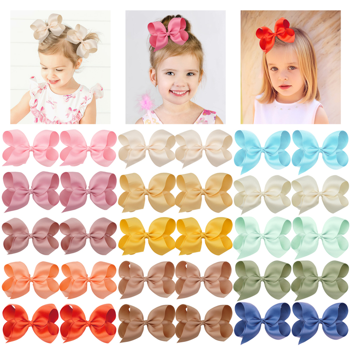 

Hair Clips Barrettes 30 Pcs 6 Inch Bows for Girls Big Grosgrain 15pairs 6" Alligator For Teens Kids Toddlers 230202