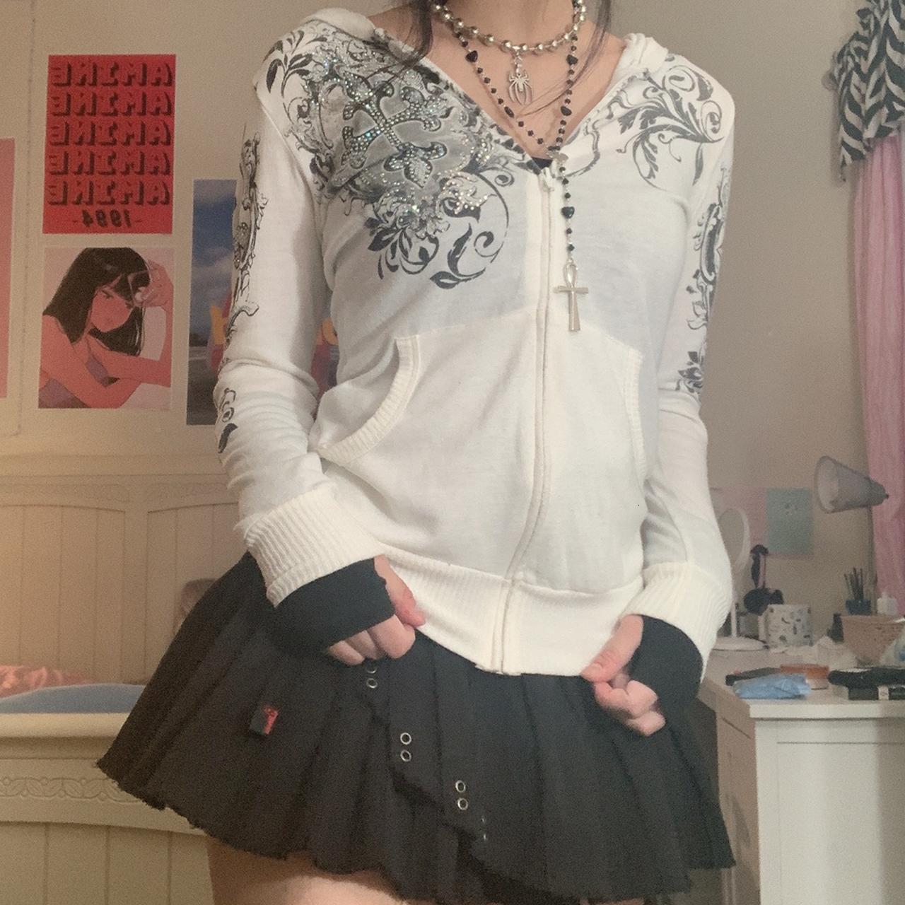 

Women' Hoodies Sweatshirts Retro Chic Floral Print Women Y2K Aesthetic Zipper Long Sleeve Hooded Coat Pockets Outerwear 230202, Beige