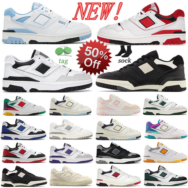 

New Balance Designer NB 550 550S Casual Shoes for Men Women Jogging Sports Trainers Green Red Black White UNC Navy Blue Cream Grey Yellow Rich Paul Rich BB550 Sneakers, 27