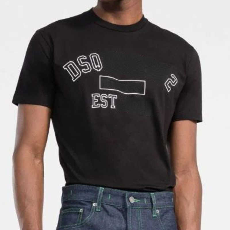 

t shirt letter printing designer hoodie hip-hop cotton short-sleeved pullover T-shirt men and women round neck sweatshirt loose sweater casual shirts, D2 black