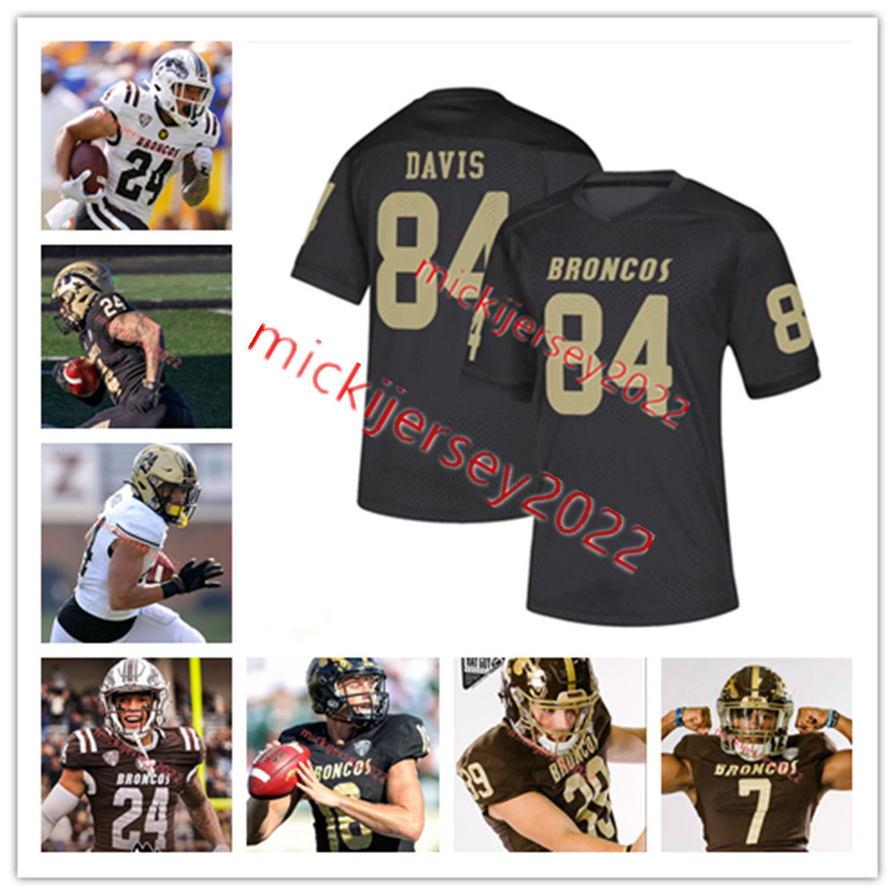 

Western Michigan Football Jersey Custom Stitched Mens Youth Jack Salopek Zach Vode Trevor Campbell Corey Walker Dalton Dueweke Western Michigan Broncos Jerseys, White