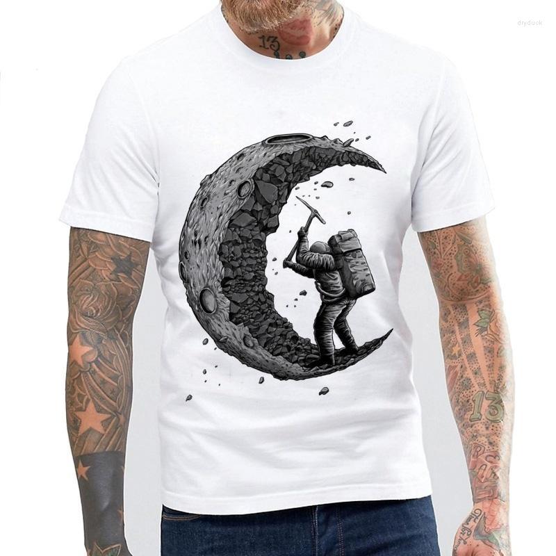 

Men's T Shirts Summer Fashion Digging The Moon Design Shirt High Quality Custom Printed Tops Tees, Notprint10