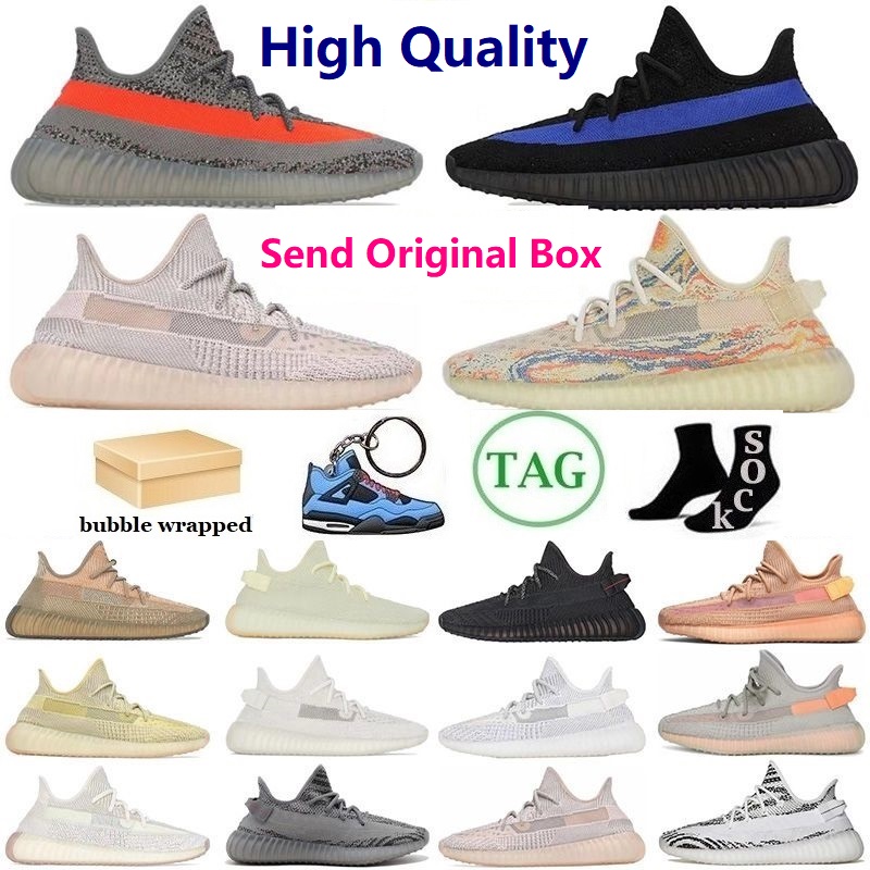 

With Box Top Quality Men Women Running Shoes Beluga White Black static Reflective MX Oat Rock Blue Mono Cinder Mist ICE Carbon Bred Zebra tail light Sneakers, 15