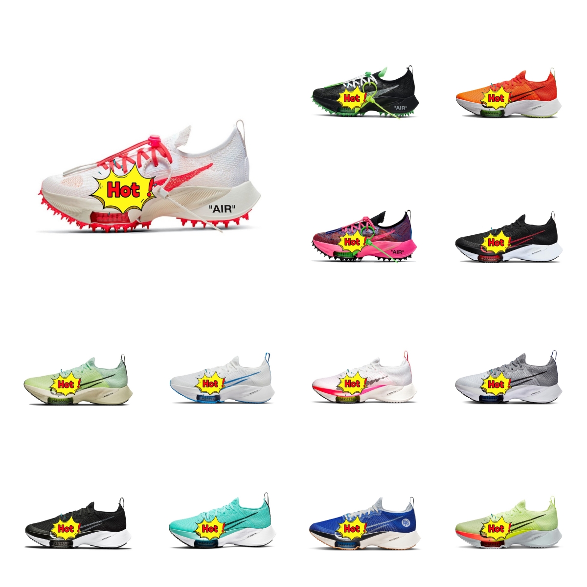 

Men's Zoom Tempo NEXT% Fashion Casual Running Shoes air cushion sneakers .Original Quality., Color 8