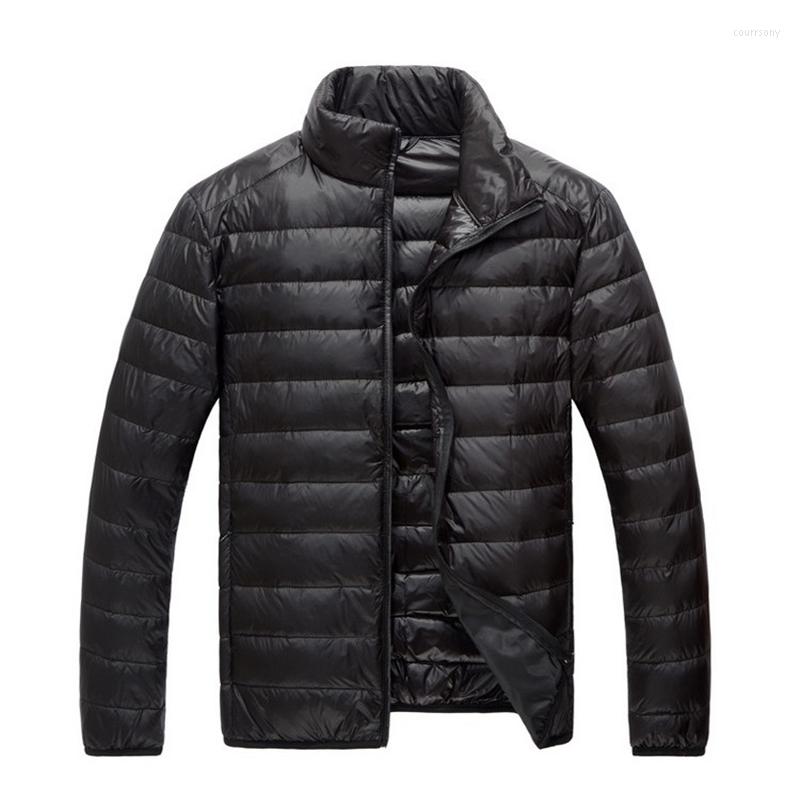 

Men's Down LANDISTO Men Winter Jacket White Duck Outdoor Warm Zipper Mens, Black