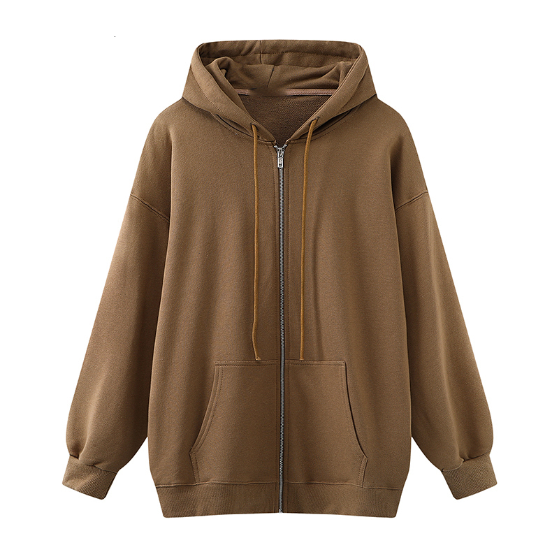 

Women's Hoodies Sweatshirts Oversize Girls Thick Spring Fashion Ladies Streetwear Fleece Outfits Y2K Boyfriend Loose Hoody Unisex Women Chic 230202, Coffee