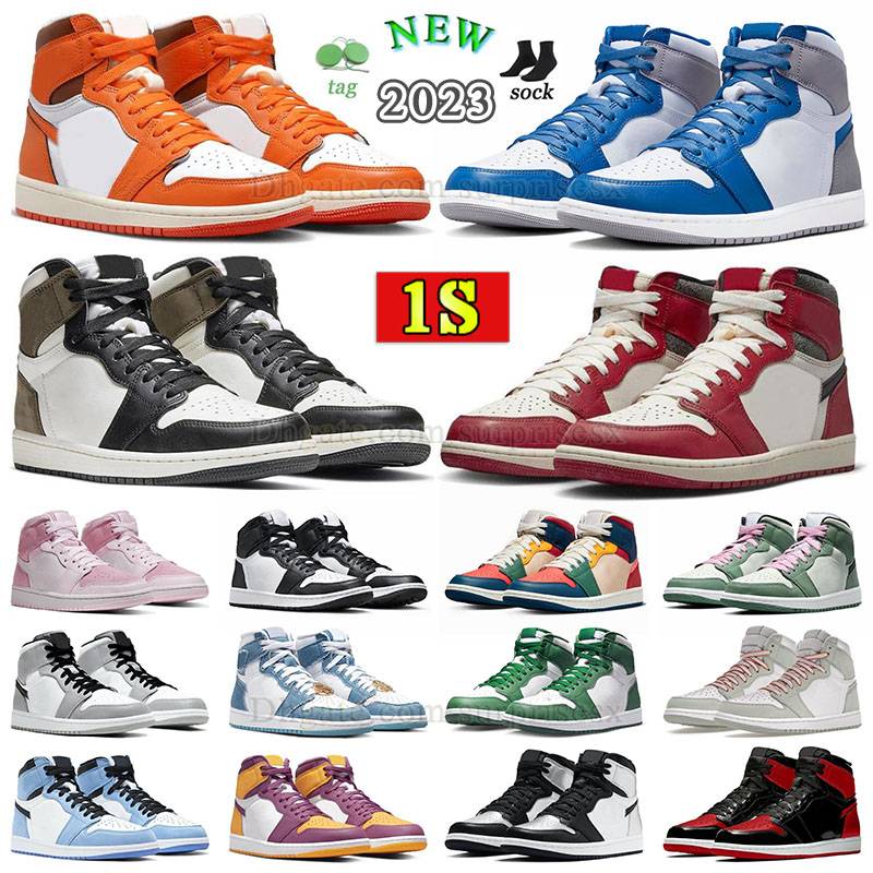 

Jumpman 1 retro high og basketball shoes highs j 1s retros chicago lost in found starfish black white panda mids light smoke grey true blue, H77 36-47 high og grey fog