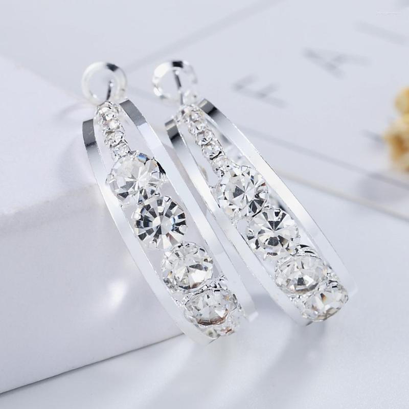 

Hoop Earrings Zircon Round 3cm Silver Plated Big For Women Earring Jewelry Earing Korean Wild 1Z40C1