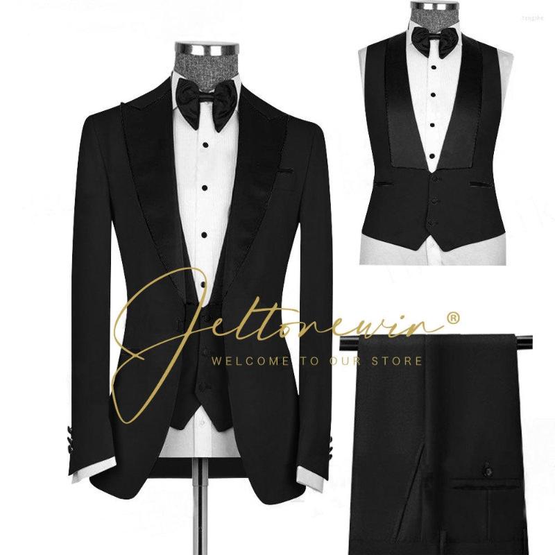 

Men's Suits Elegant Style Suit Men 3 Piece Blazer Groom Wedding Tuxedo Business Formal Dress Men's Costume Mariage Homme, Picture shown