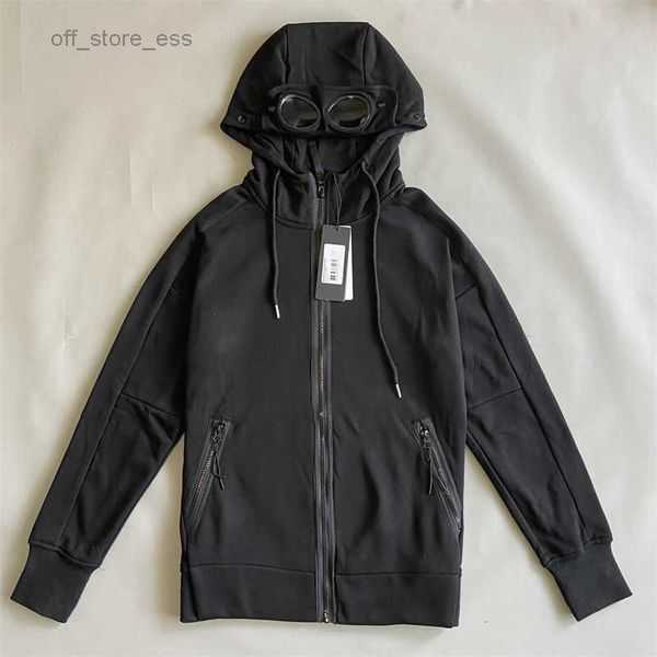 

Mens Sweatshirt Designer Hooded Cp Zipper Cardigan Jacket Glasses Casual Youth Thick Coat 1 P1X7, Black