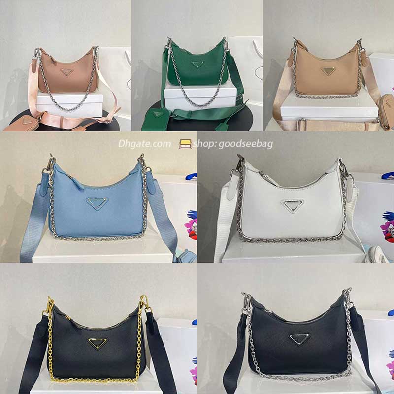 

P Re-edition 2005 Saffiano leather Bag Fashion Hobo cross body bags Designer underarm Envelope Handbag Shoulder