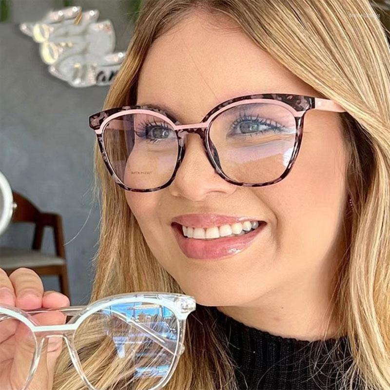 

Sunglasses TR90 Square Anti Blue Light Blocking Women Leopard Glasses Gaming Ray Eyeglasses Transparent Fashion Eyewear