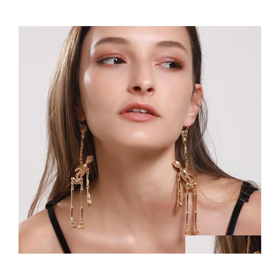 

Dangle Chandelier Fashion Jewelry Exaggerated Skeleton Alloy Earrings Skl Earring Drop Delivery Dhz2Y
