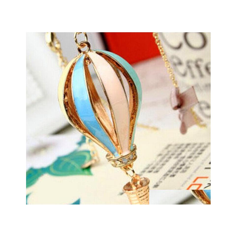 

Pendant Necklaces Beautifly Drip Air Balloon Gold Plated Chain Sweaterchain Necklace Long Drop Delivery Jewelry Pendants Dhs5F