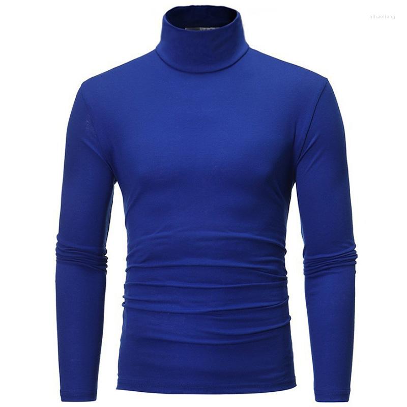 

Men's Casual Shirts Men Pullover Winter Tops T-Shirt Tees Fitness Sport Tunic Shirt Sweater Extra Soft Turtle Neck Warm Long Sleeve Tee, Royal blue