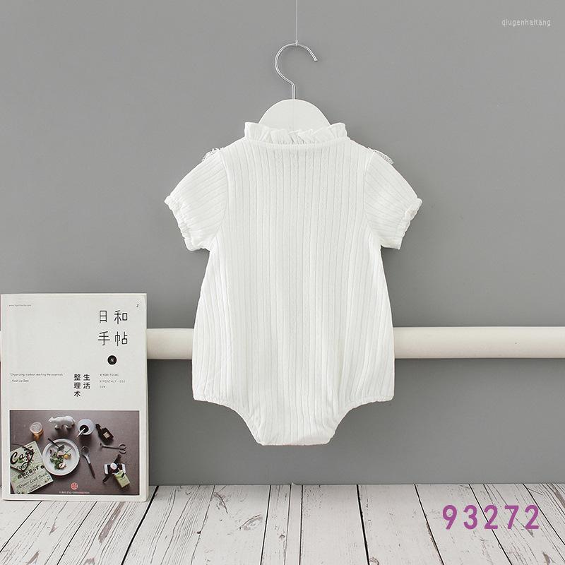 

Clothing Sets Jumpsuit Baby Clothes Summer Born Style Short Sleeve White Princess Dress Outdoor Cherry Romper Infant Stuff Kids