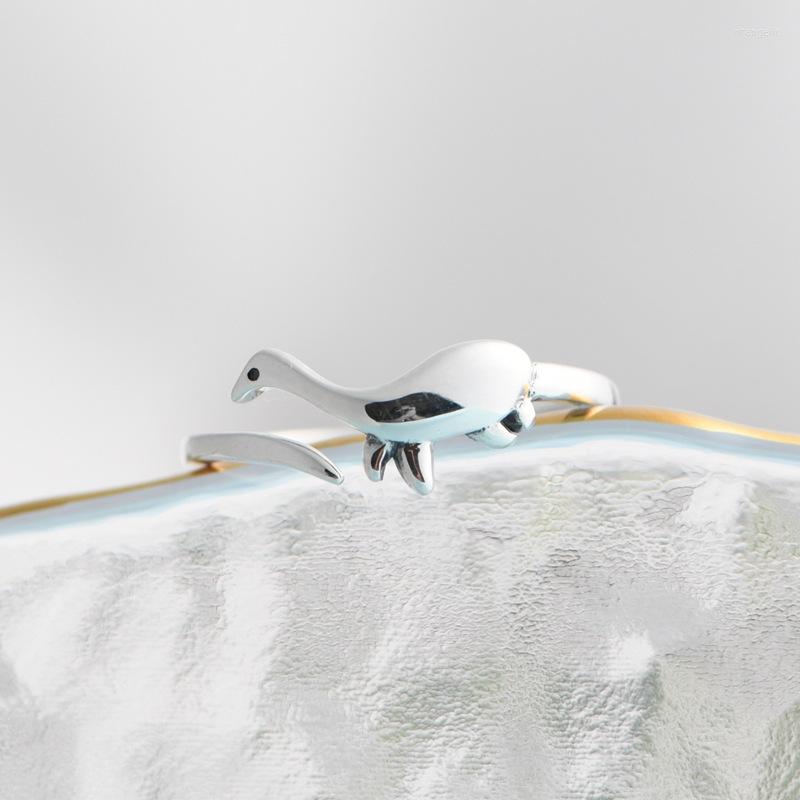 

Cluster Rings Genuine 925 Sterling Silver Dinosaur For Women Vintage 2023 Trend Adjustable Fashion Jewelry Wedding