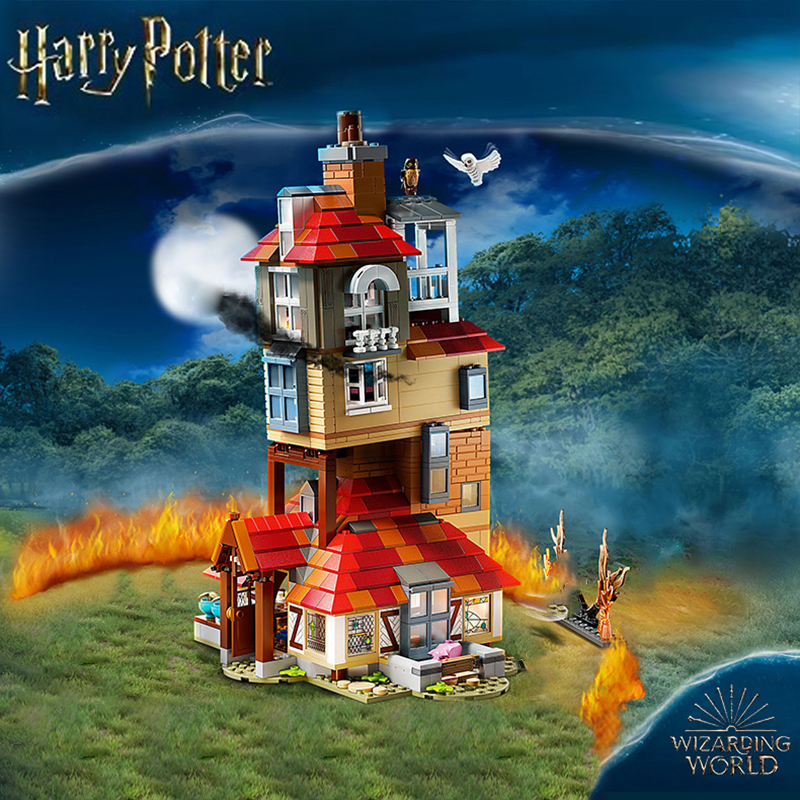 

Movie Block Street View Attack on The Burrow Kit 1047pcs Building Blocks Brick Toys Kids Christmas Gift Set Compatible With 75980