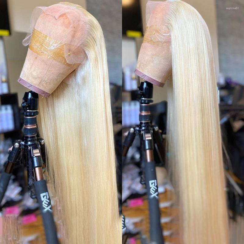 

13x4 Straight 613 Blonde Bone Human Hair Wigs 30 32 Inch 150% 180% Remy Colored 13x6 Transparent Frontal Wig, 13x4 lace wig