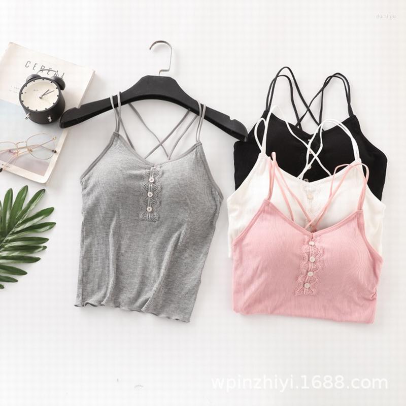 

Camisoles & Tanks 2023 Ladies Summer With Chest Pad Sling Bottoming Home Service Vest