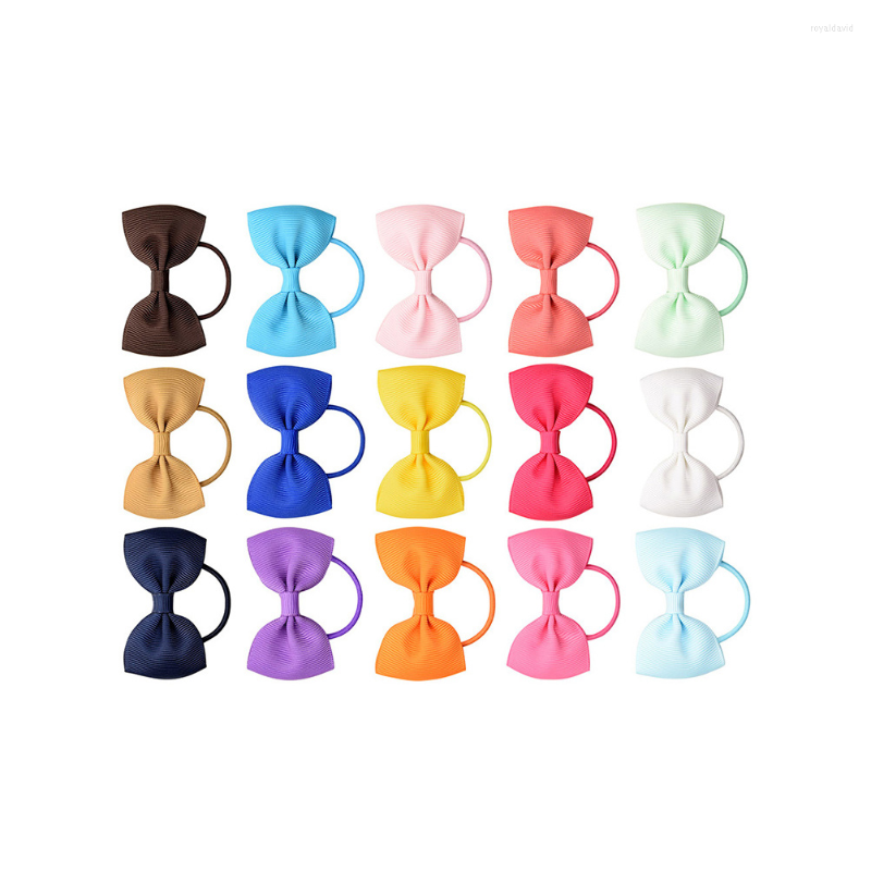 

Bandanas 15pcs Creative Bowknot Hair Rings Delicate Elegant Ropes (Random Color)