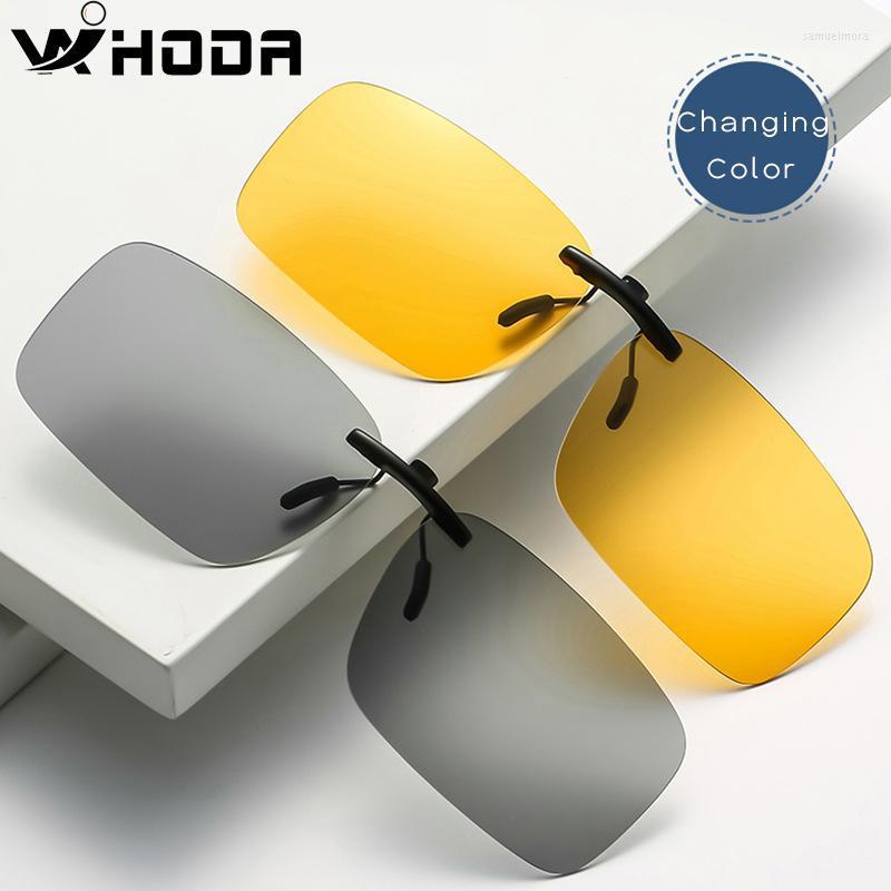 

Sunglasses Pochromic Color-Changing Clip-on Clips Myopia Turn Up Glasses Flip-Up Dual-use Polarized Driving Day&Night C310Sunglasses Sam