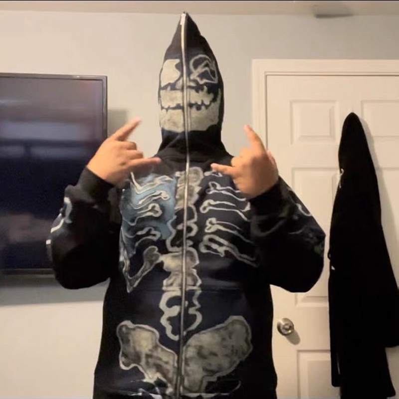 

travis scott cactus jack graffiti full zipper hoodie zip up hooded lightning print fleece unisex hoodies loose sweatshirts oversize hooded plus size sweatshirt, Customize