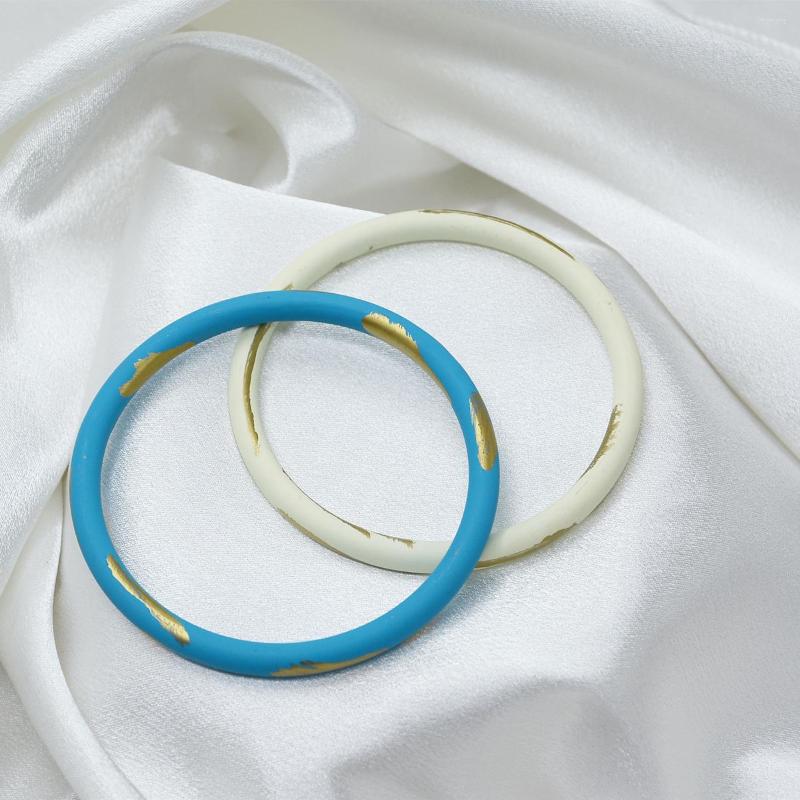 

Bangle Bohemia Statement Bronzing Handmade Bracelet Bangles For Women Fashion Rubber Round Hand Jewelry Designer