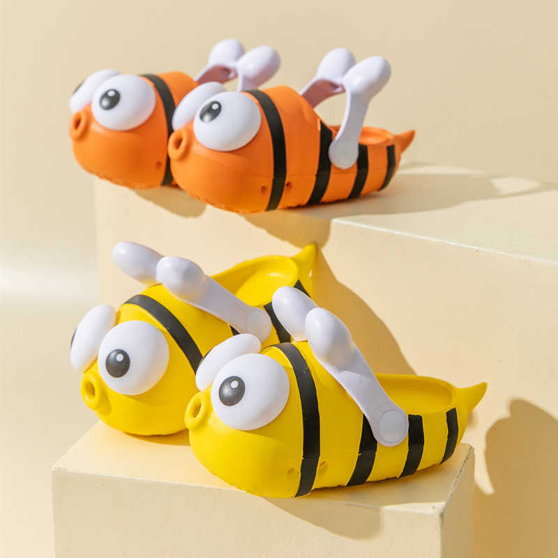 

Slipper Summer Cute Cartoon Animals Children's Hole Breathable Non-slip Boys Girs Beach Soft Shoes First Walking Sandals Kids 0203, Pink