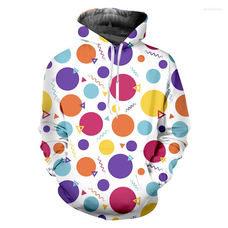 

Men's Hoodies IFPD EU Size Fall Casual Mens Cool Print Colorful Geometric Figures 3D Sweatshirt Couple Hooded Man Long Sleeve Pullover