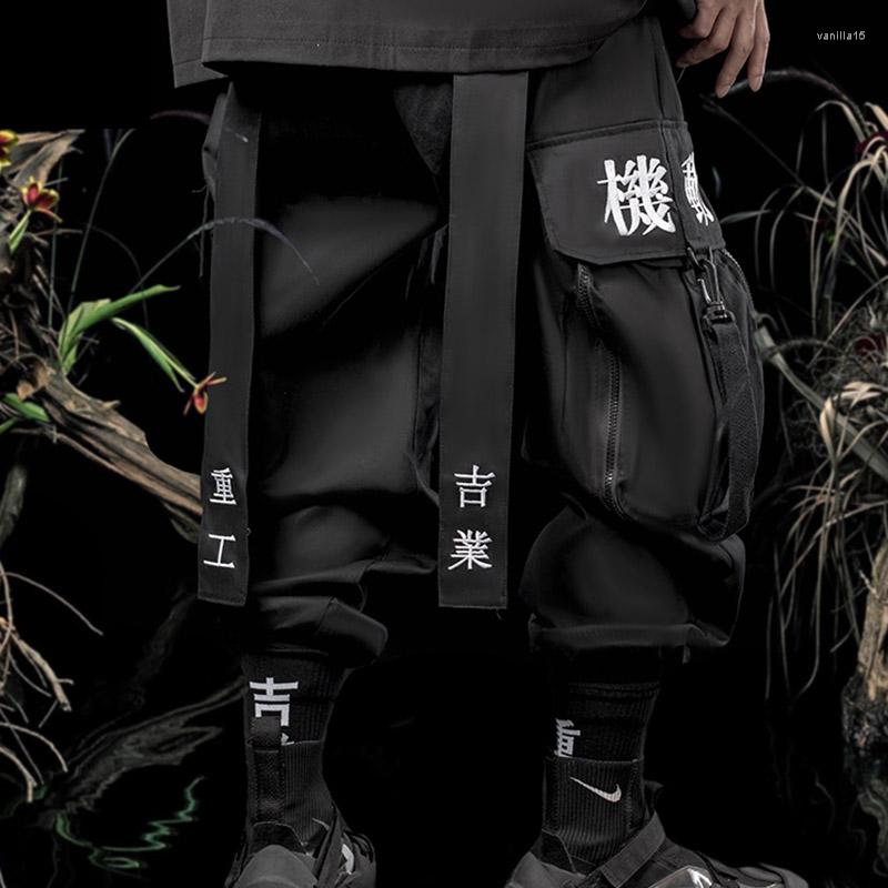 

Men's Pants Men Joggers Techwear Cargo Sweatpants Hip Hop Multi-Pocket Casual Loose Trousers Black Streetwear 2023SS