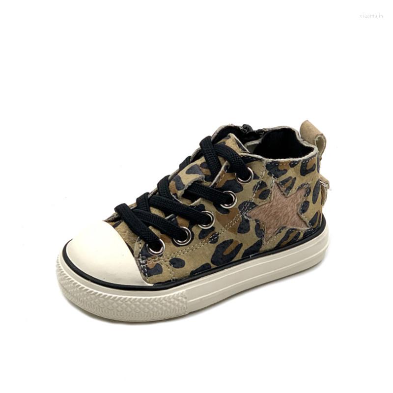 

First Walkers 2023 Autumn Baby Shoes Leather Leopard Toddler Boy Girl Sneakers Soft Comfortable Non-slip Infant, Black