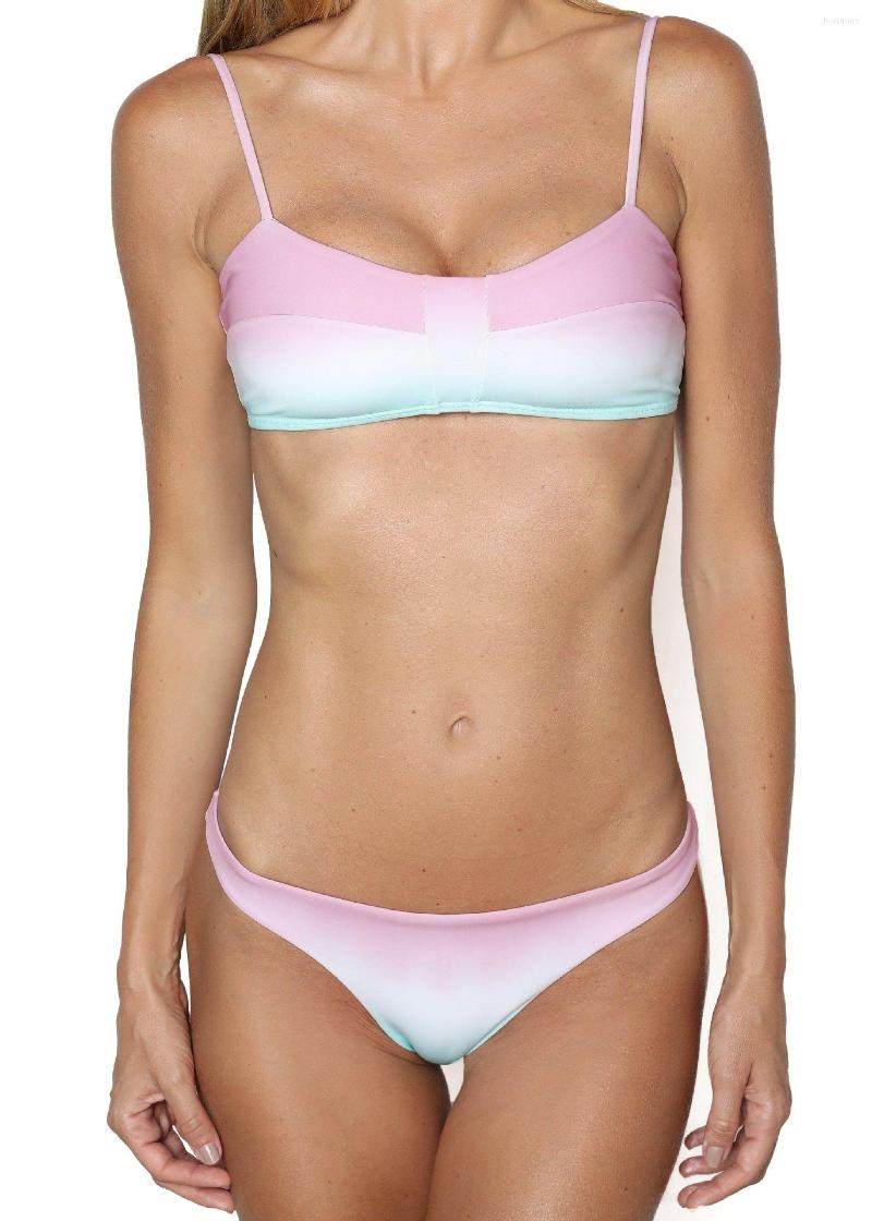 

Women' Swimwear Fashion Women'sTwo-Pieces Swimsuit Gradient Printing Stitching Bikini Separates Bathing Suit Cute, Gradient print