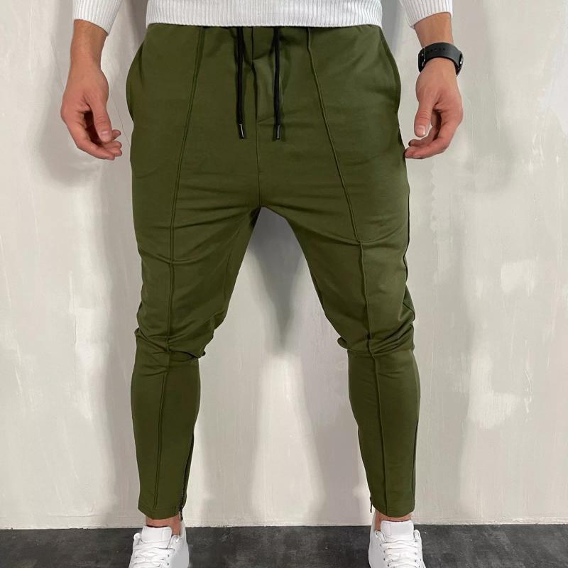 

Men's Pants Little House Big Breathable Pockets Elasticity Thin Men's Trousers Zipper Sports, Black