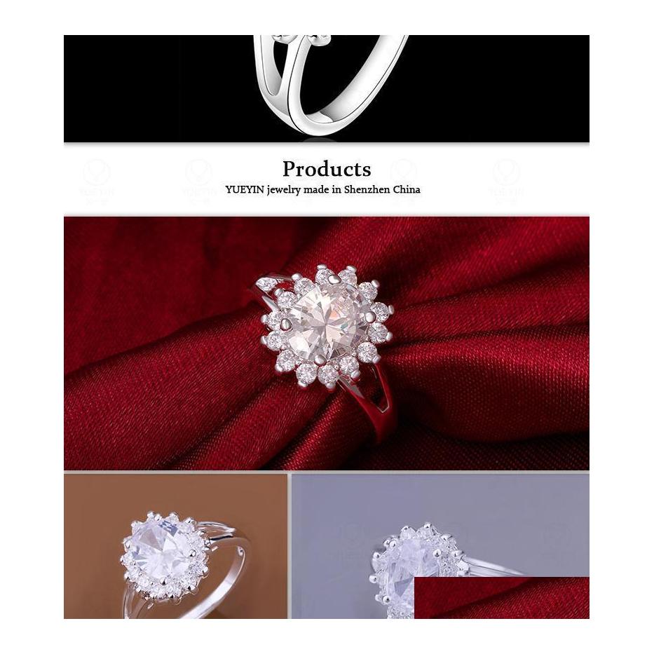 

Solitaire Ring Cubic Zirconia Diamond Engagement 925 Sterling Sier Rings Gemstone Drop Delivery Jewelry Dh5Pw