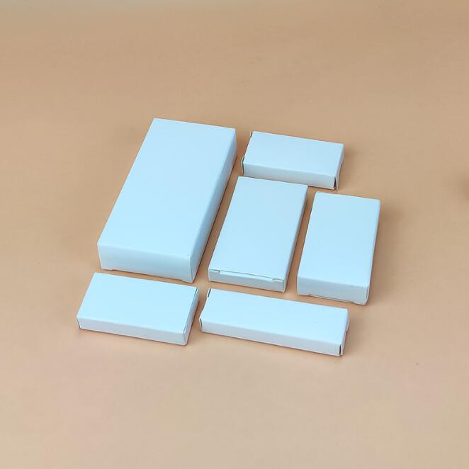 

White box packaging black and white cardboard box color printing window size, 01