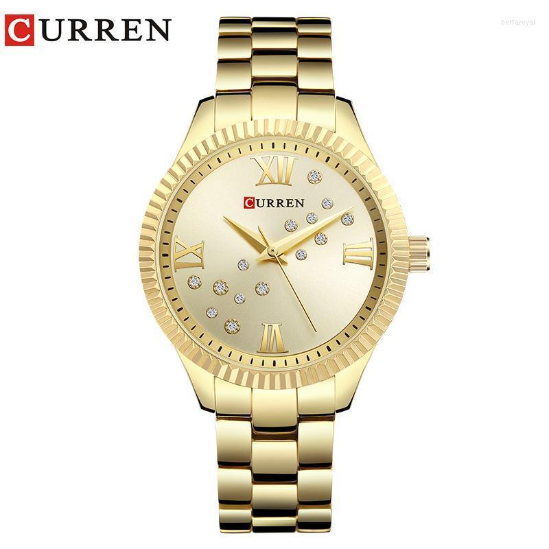 

Wristwatches 9009 Watch Women Ladies Quartz Watches Crystal Design Wristwatch Relogio FemininoWristwatches Bert22, Gold gold