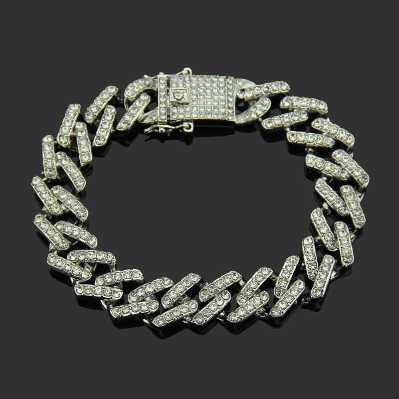 

Link Bracelets 2023-selling Bracelet Hip Hop In Europe And America Inlaid Butterfly Button Fashion Men's Chain