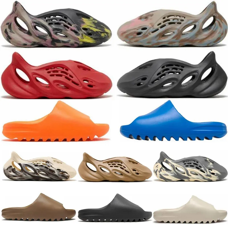 

Men mens Women Sandals Slides Slippers bone Resin Desert Sand foam runner Ararat Rubber West Summer west Brown Flat slide with box, #7