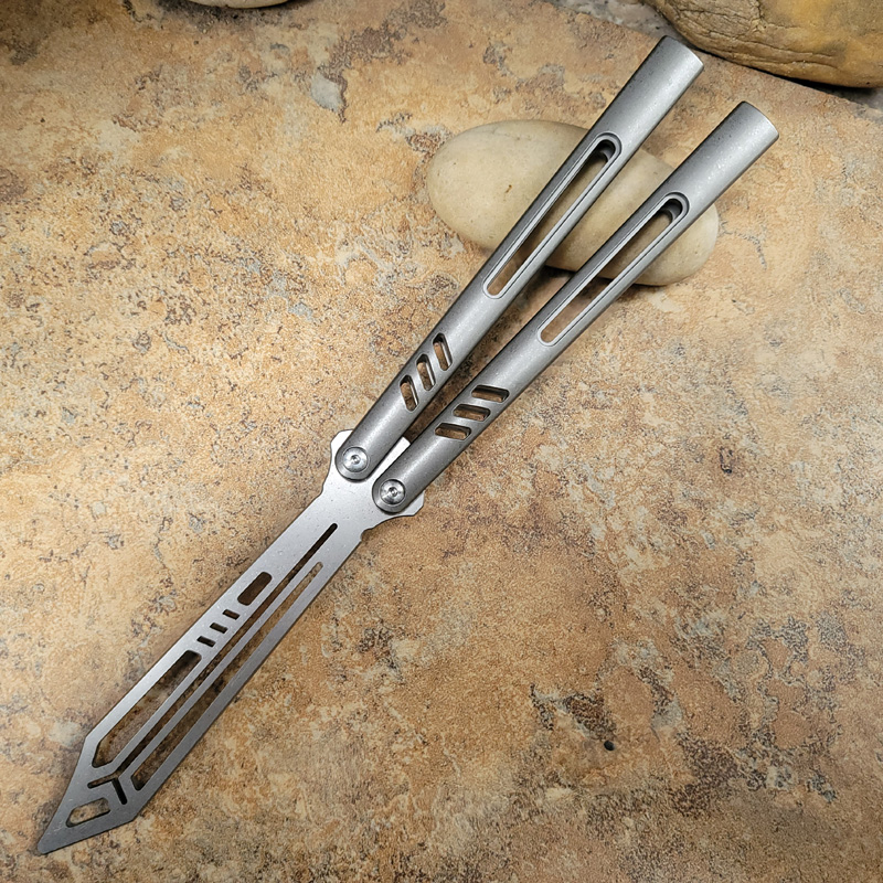 

TheOne Knife Integrated Titanium Handle REP Licant Law Enforcement Officer Butterfly Practice Throwing Tool Outdoor Gift For Men