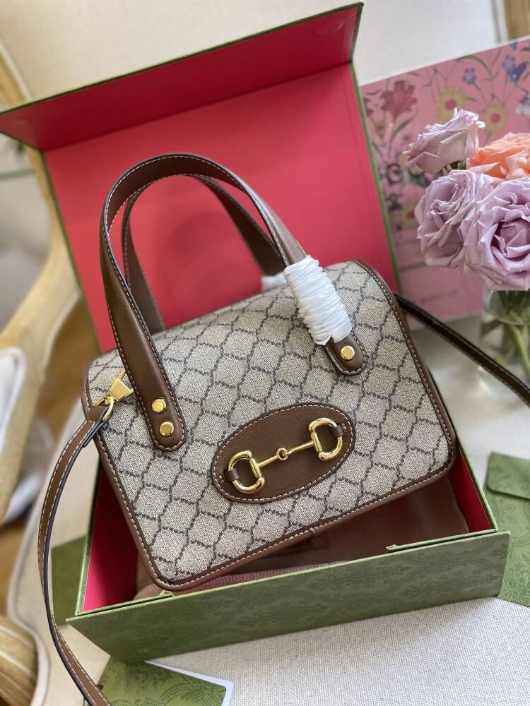 

CC Women's 1955 Collection Bag Small Vintage Ophidia Horsebit Handbag Removable Shoulder Strap Shoulder Crossbody Bags Classic Letter Check Pattern Handbags