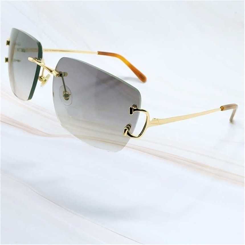 

28% OFF 2023 Metal Rimless Designer Square Oval Luxury Mens Sunglass Carter Brand Desinger Shades For Men