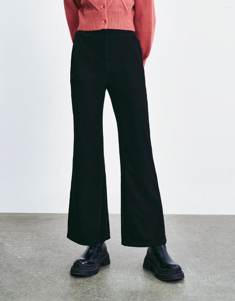 

Women's Pants Plain Flare Leg, Black