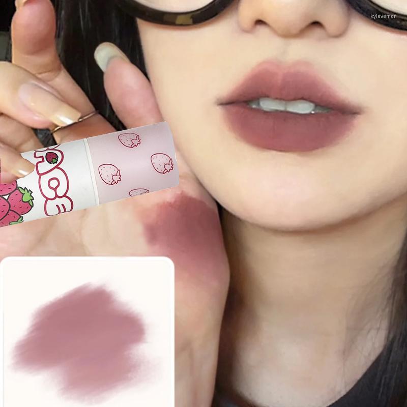 

Lip Gloss Velvet Matte Lipstick Mud Waterproof Longlasting Non-Stick Cup Lipgloss Smooth Moisturizing Glaze Temperament Makeup, 02