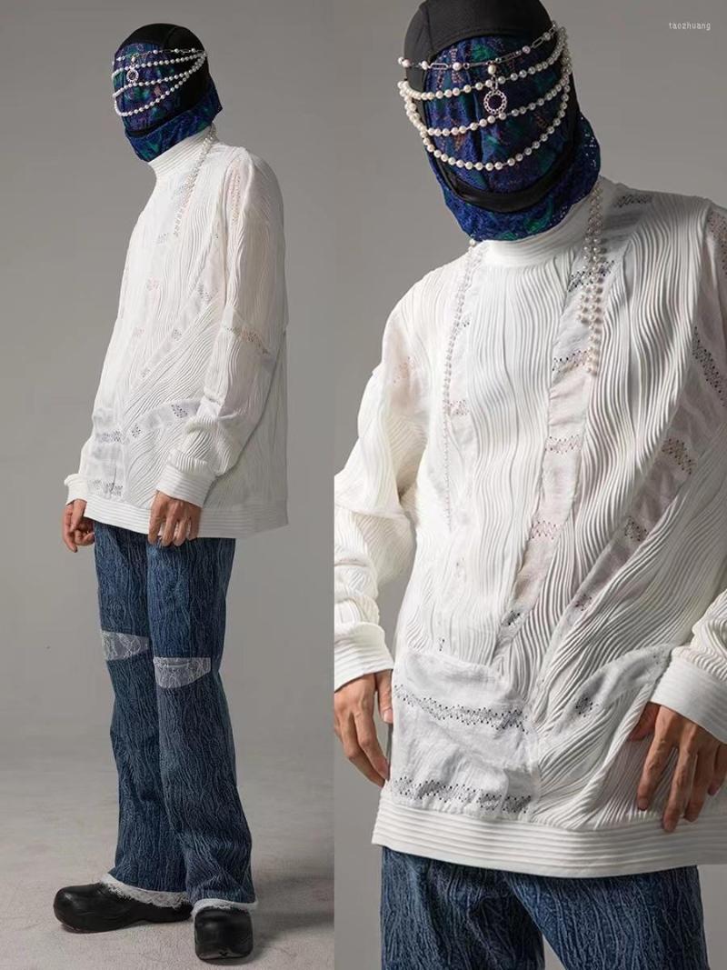 

Men' T Shirts Sf0783 Fashion Men' Tops & Tees 2023 Runway Luxury European Design Print Party Style T-Shirts Clothing, White