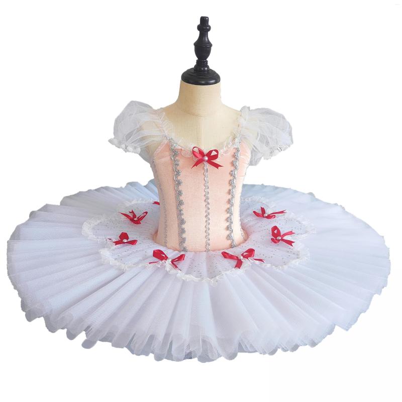 

Stage Wear Ballet Tutu Skirts Girls Professional Hite Pink Swan Lake Show Ballerina Belly Dance Dress Performance Costume, Picture color