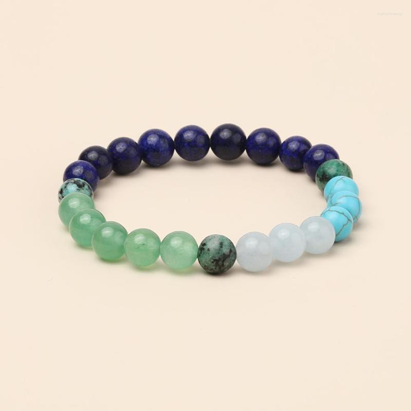 

Strand Rttooas Natural Stones Lapis Lazuli Beads Bracelets For Women Men Stretch Bracelet 8MM Green Aventurine Bangles Jewelry Pulsera